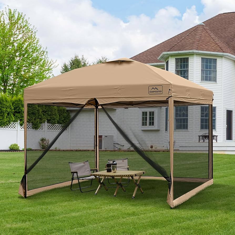 Amazon.com : KAMPKEEPER 10x10 Pop Up Canopy with Mosquito
